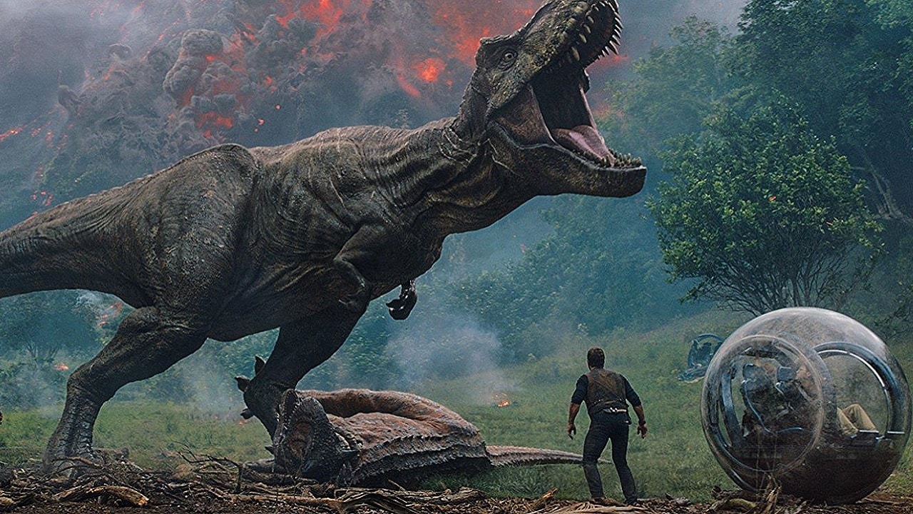 Cena do filme Jurassic World: Reino Ameaçado
