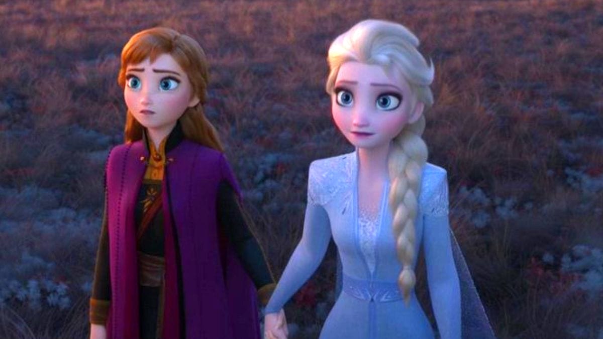 Anna e Elsa na Floresta mágica em Frozen