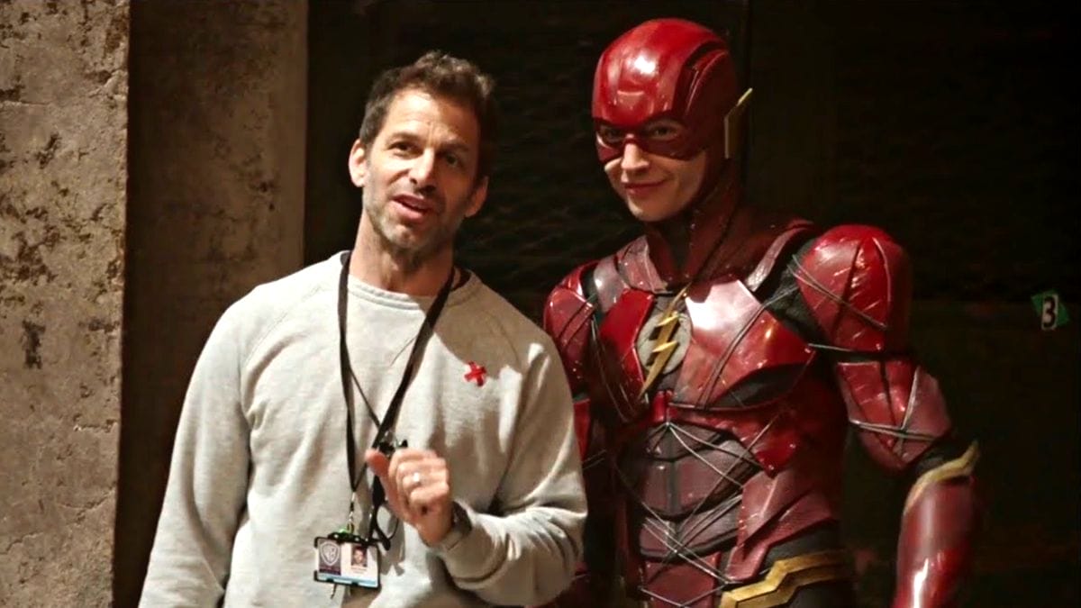 Zack Snyder e Ezra Miller, de The Flash